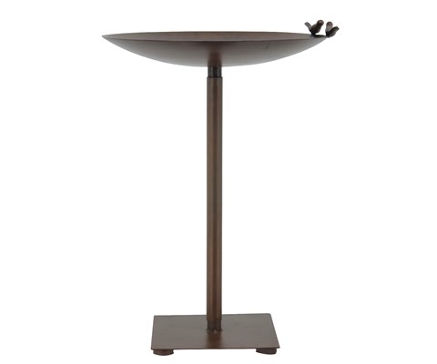 Fuglebad i rust 49x35 cm