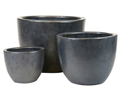 Blomsterpotte sett à 3 stk svart