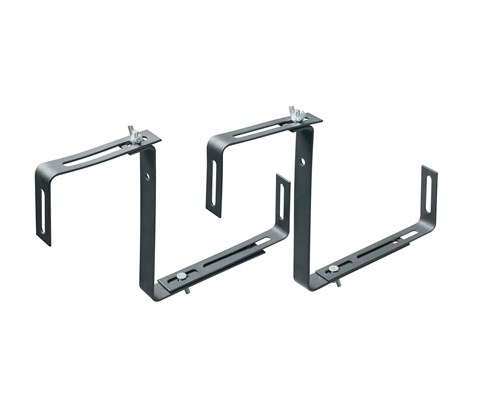 Konsoll for balkongkasse svart 2 pk