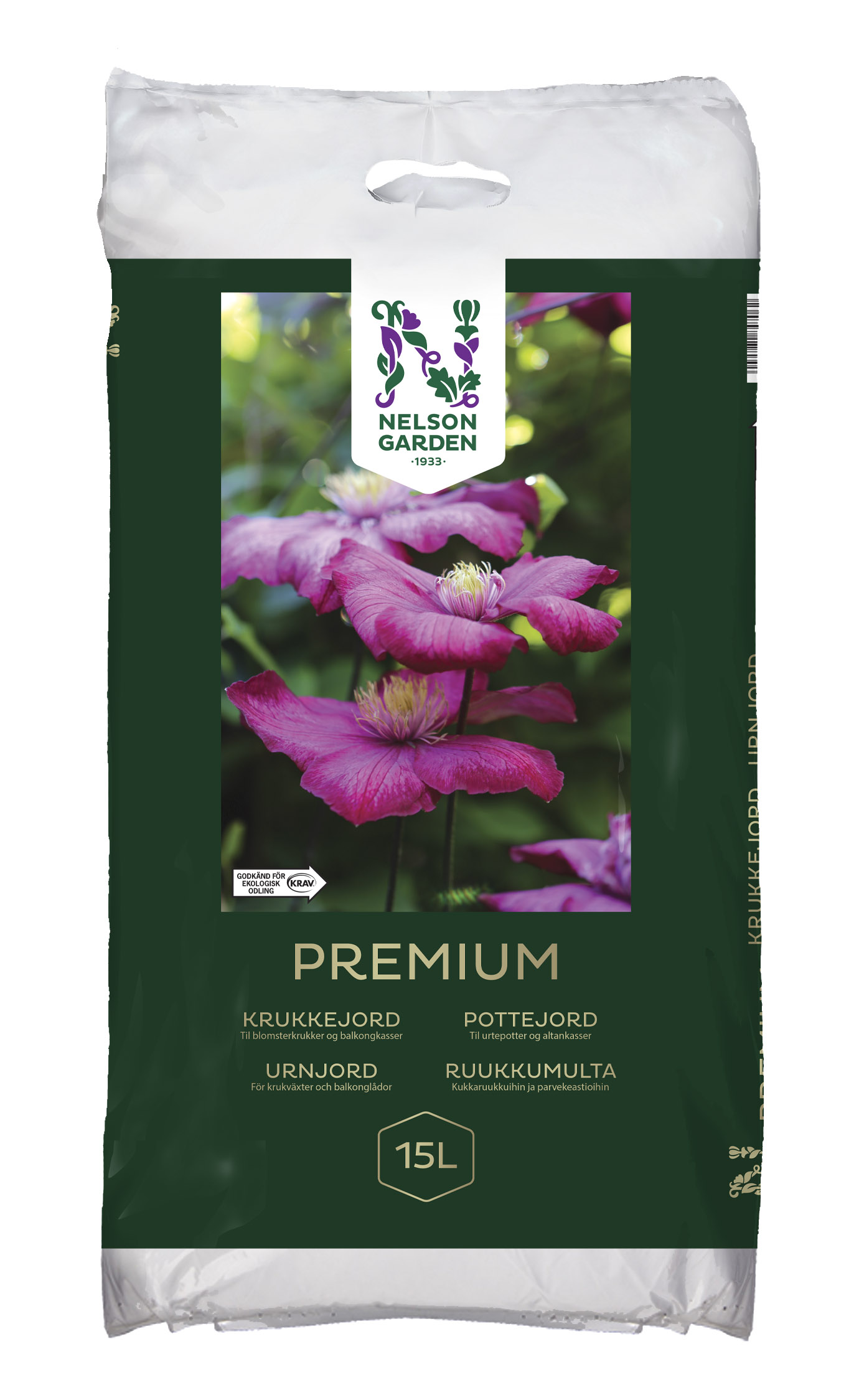 Krukkejord Premium 15 L