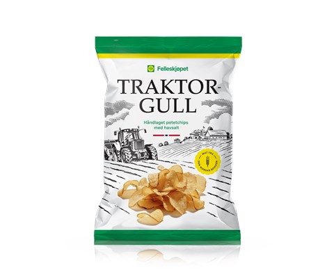 Traktorgull potetchips havsalt 150 g