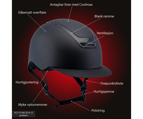 Ridehjelm Curam svart