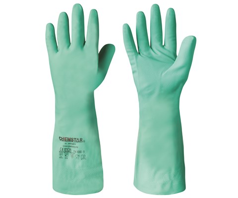 Kjemikaliehansker Nitril grønn 12 par