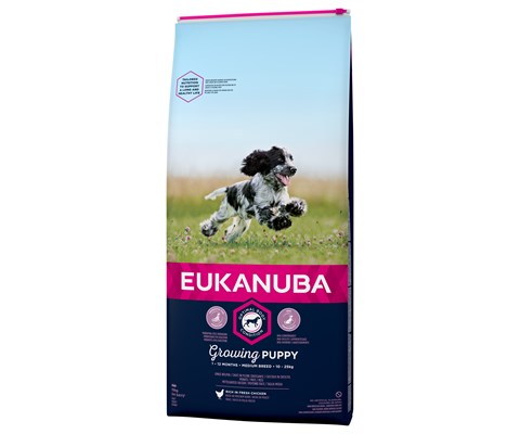 Hundefôr Growing Puppy Medium Breed 15 kg