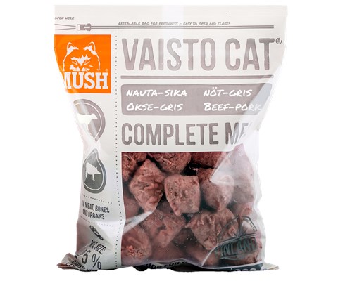 Kattemat Vaisto frosset okse-gris 800 g