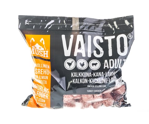 Hundefôr Vaisto frosset kalkun-kylling-lam 3 kg