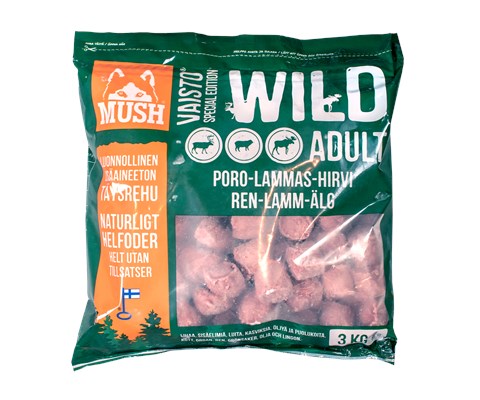 Hundefôr Vaisto Wild frosset elg-lam-rein 3 kg