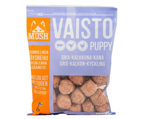 Hundefôr Vaisto Valp frosset gris-kalkun-kylling 800 g