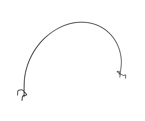 Bue til pallekarm 80 cm