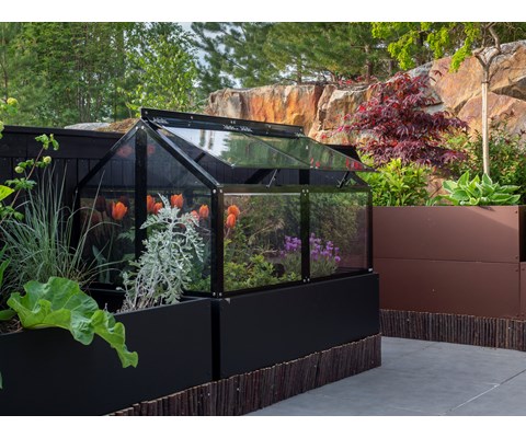 Drivhus pallekarm svart