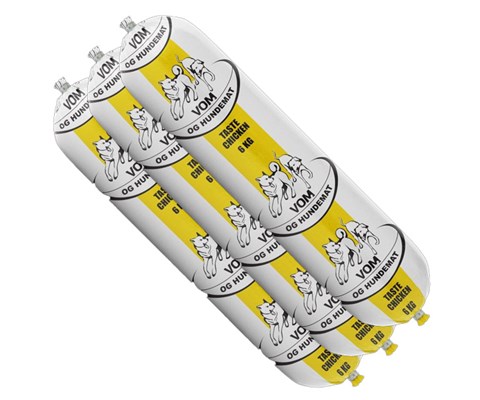 Hundepølse Tast kylling 3x6 kg