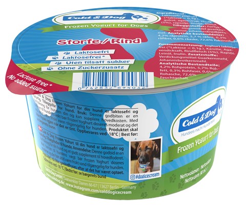 Frossen yoghurt Storfe for hunder 240g