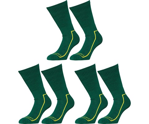 Ullsokker merino Korn grønn 3 pk