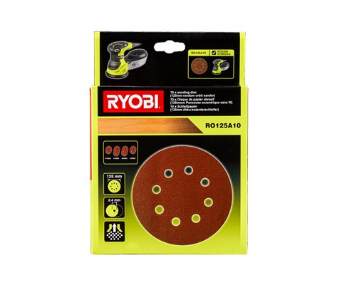 Eksentersliper slipepapir RO125A10 10 stk