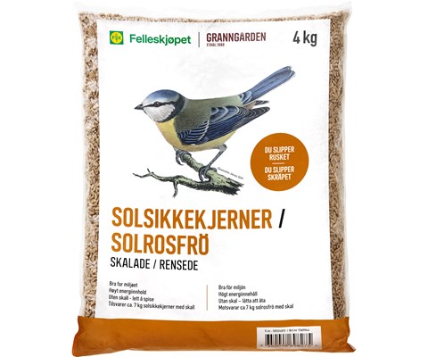 Solsikkekjerner renset 4 kg