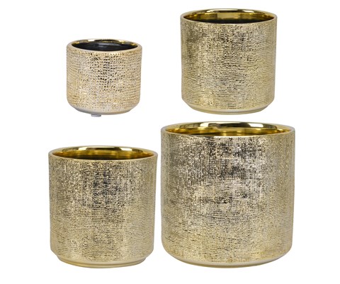 Blomsterpotte Verena sett à 4 stk gull