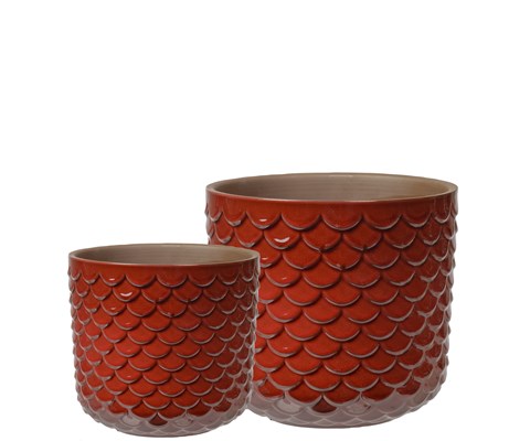 Blomsterpotte Fjellet sett à 2 stk rød