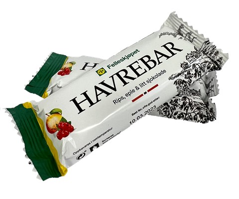 Havrebar rips og eple 2 stk