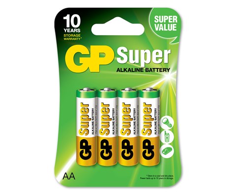 Super Alkaline batteri LR6/AA 4 pk