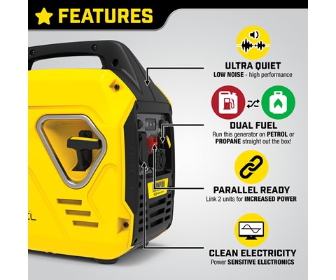 Strømaggregat Dual Fuel Inverter aggregat 2200W