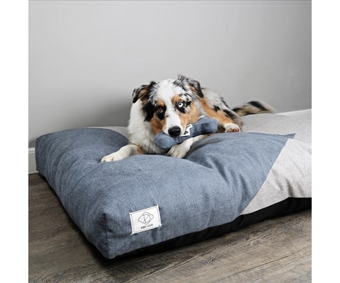 Hundepute Maddy blå/grå