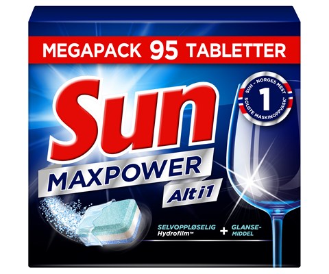 Oppvaskablett MaxPower Alt i 1 95 tabl