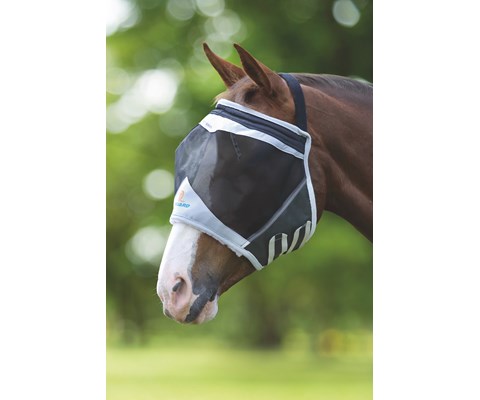 Fluemaske uten ører svart