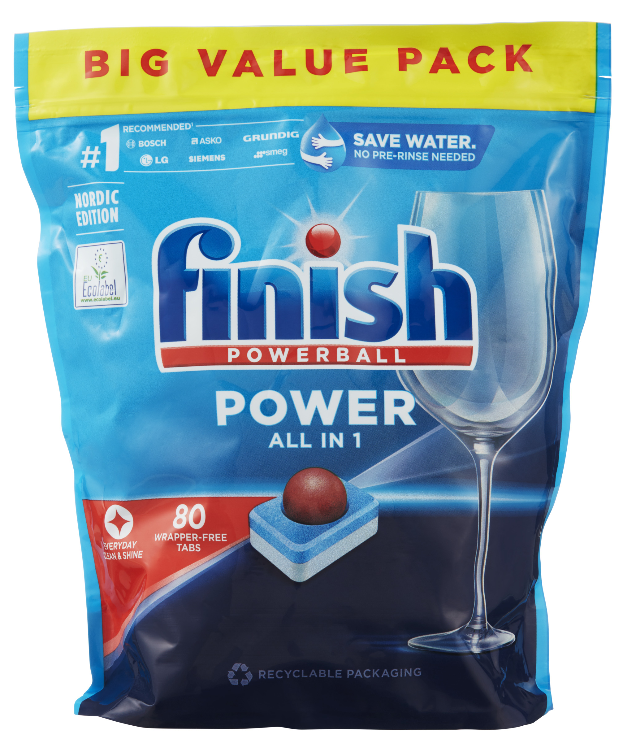 Finish Power maskinoppvask 80 tabl