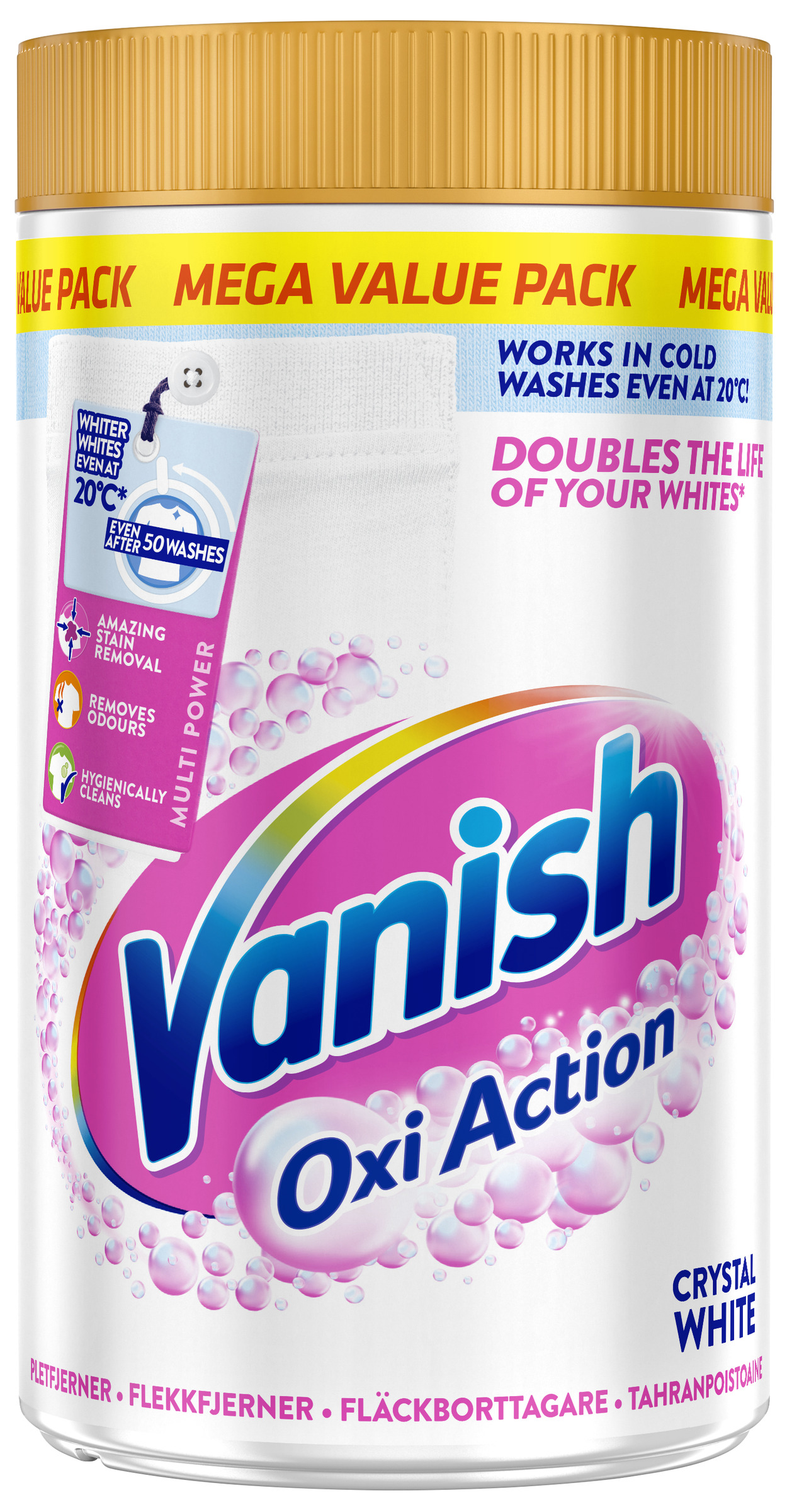 Vaskepulver Vanish White Powder 1,5 kg