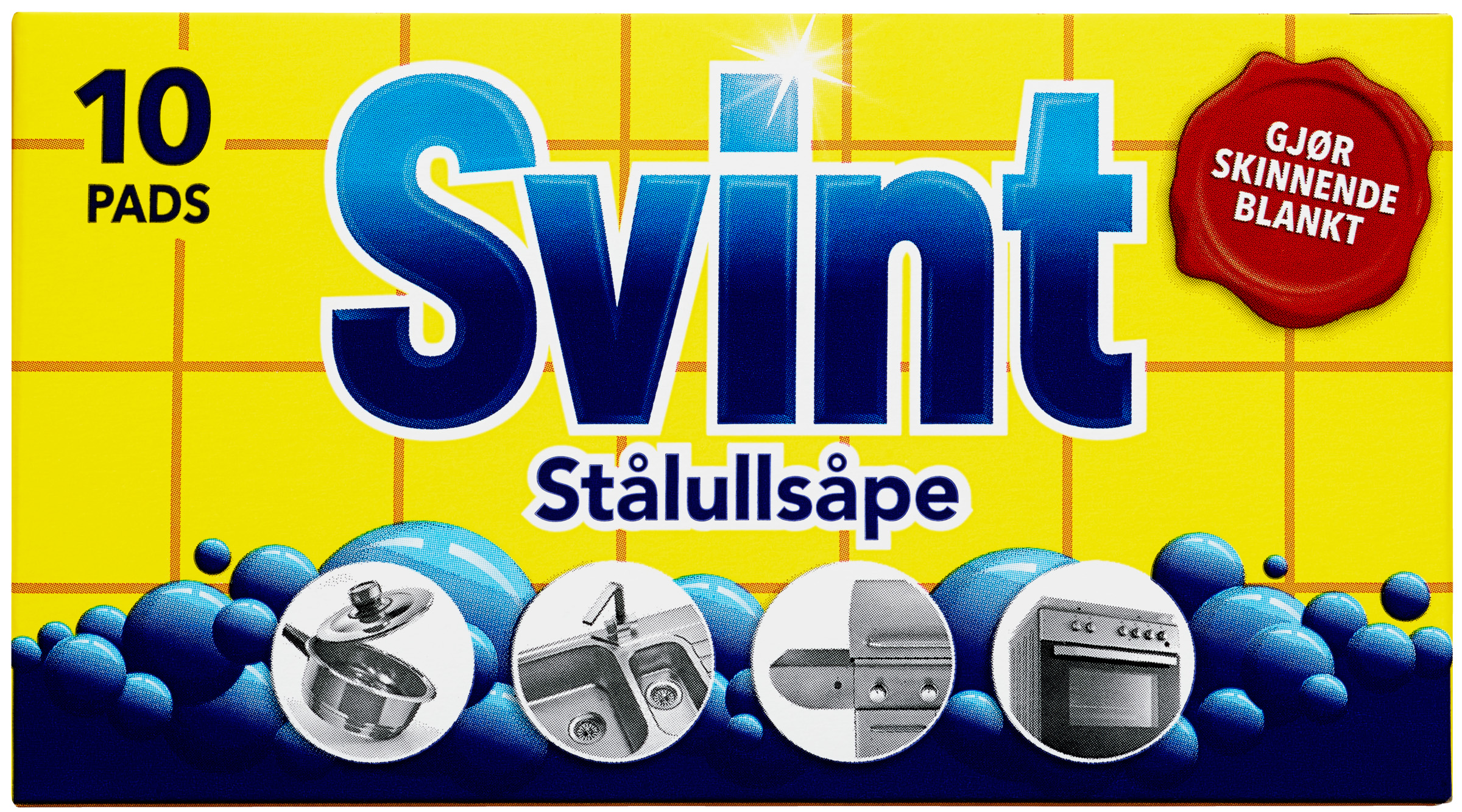 Stålull pads svint 10 stk