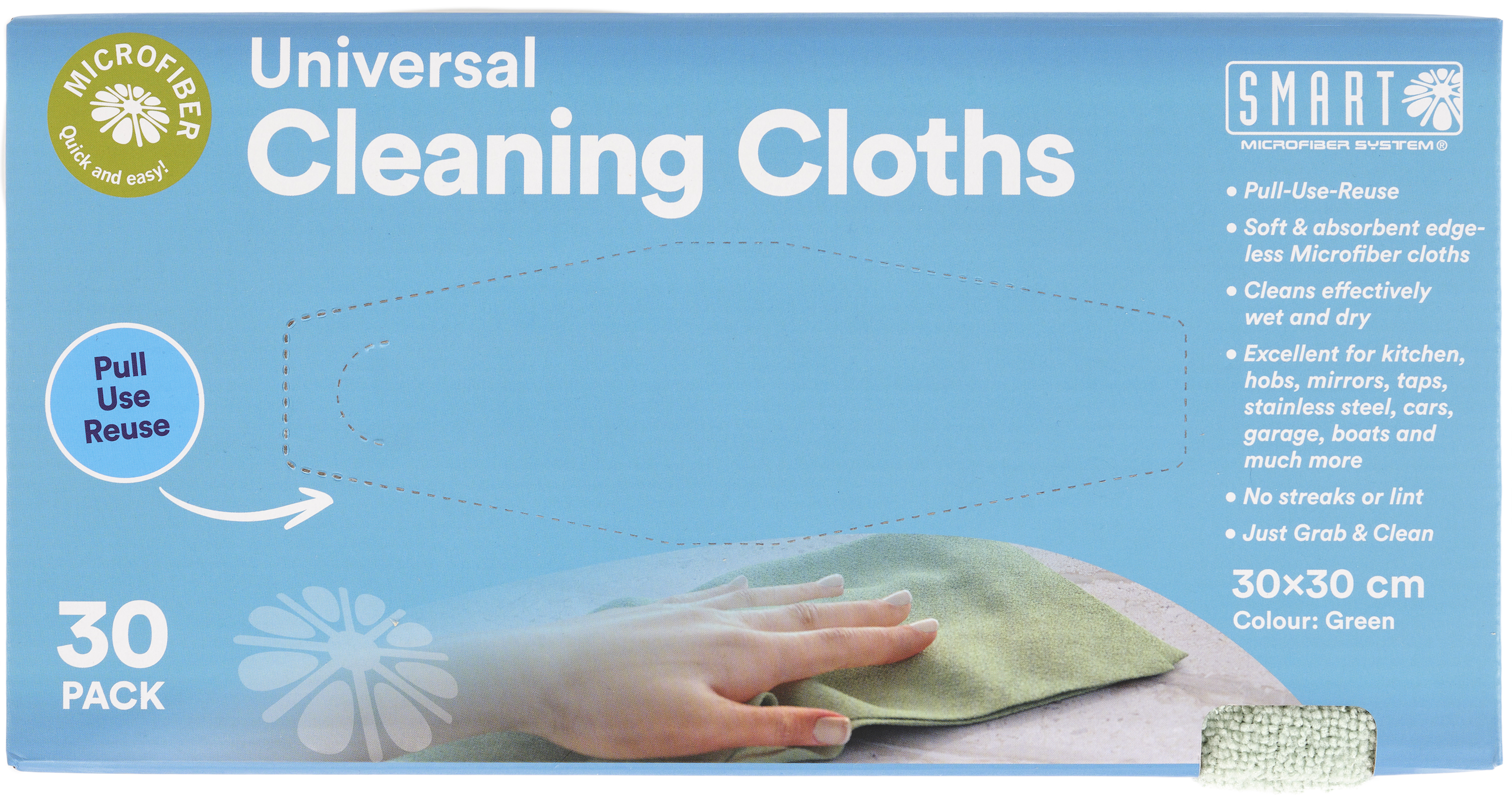Microfiber universalklut 30 pk