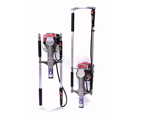 Håndtaksforlenger til bensindrevet stolpebanker