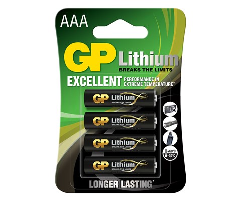 Litium batteri AAA 4 pk