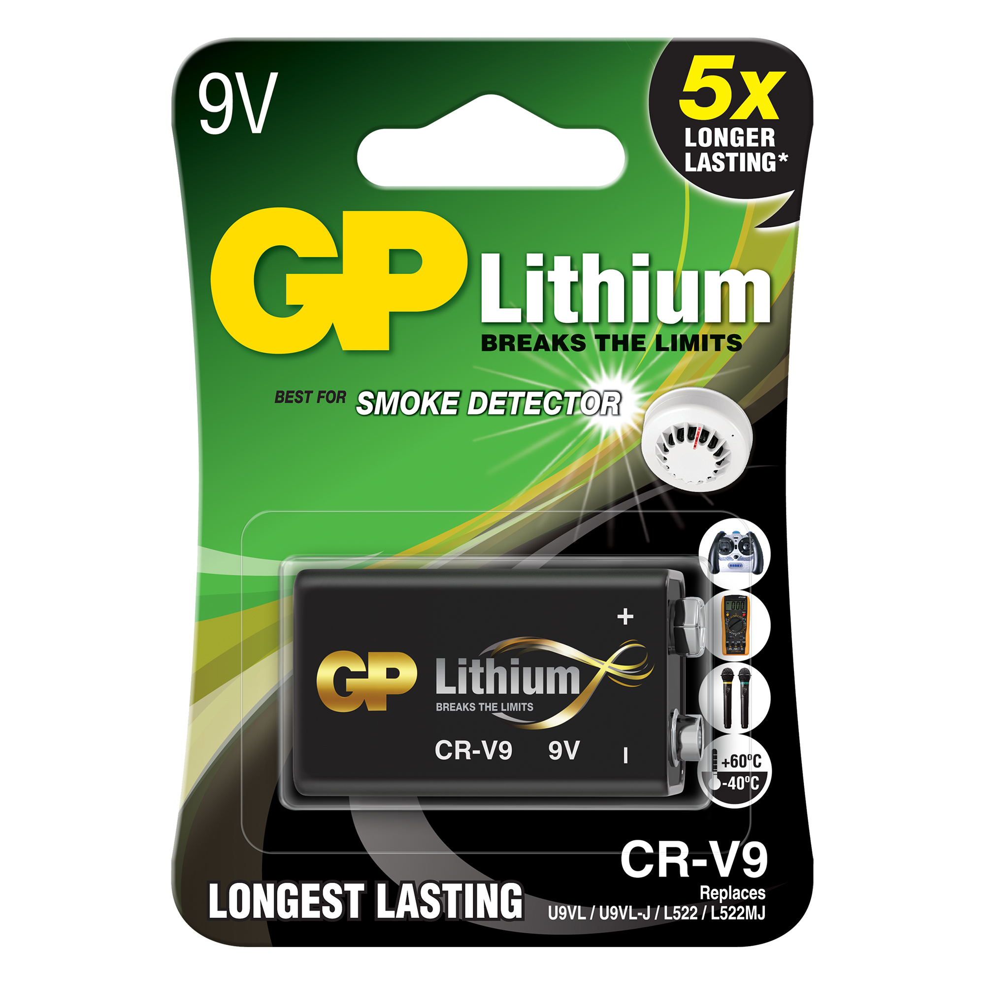 Litium batteri 9V 1 pk