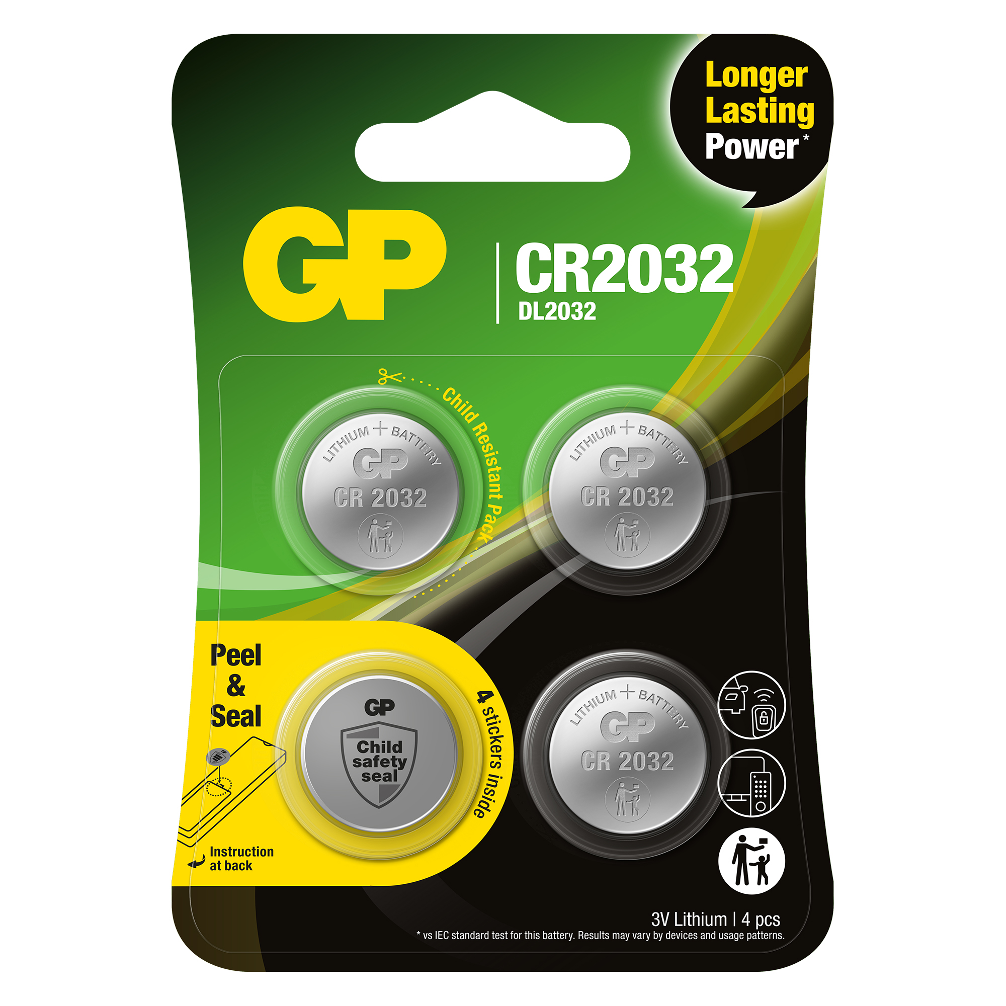 Litium batteri CR2032 4 pk