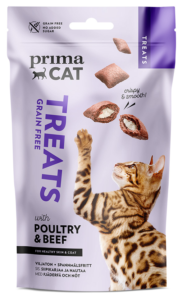Kattesnacks fjørfe og biff 40 g