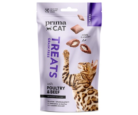 Kattesnacks fjørfe og biff 40 g