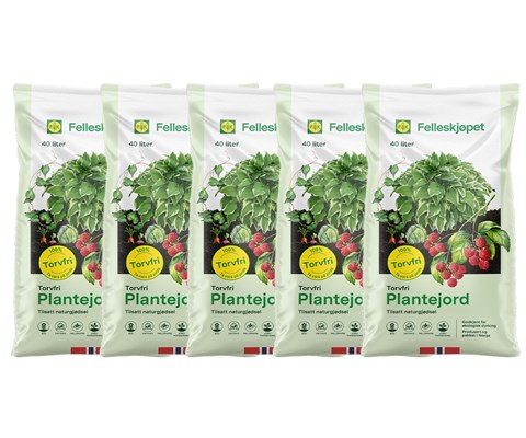 Torvfri plantejord 40 L-5 pk