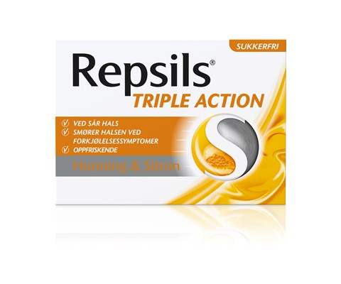 Halstablett honning og sitron 24 stk