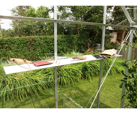 Aluminiumshylle for drivhus