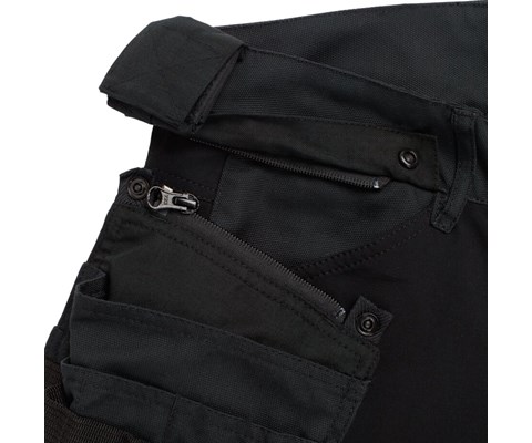 Stretchbukse Multipocket svart herre
