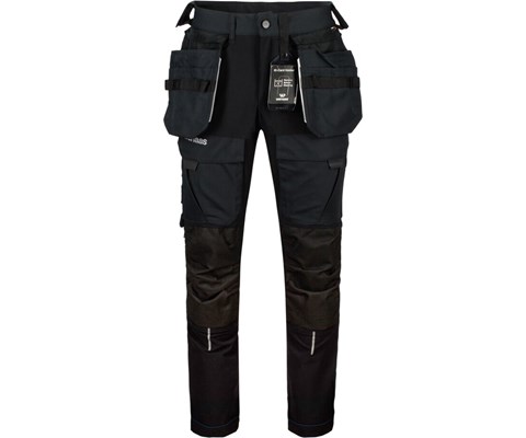 Stretchbukse Multipocket svart herre
