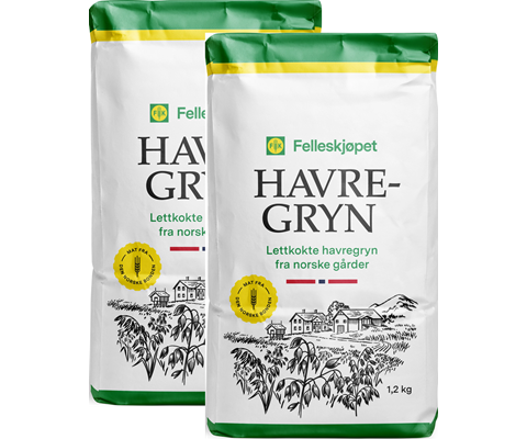 Havregryn 1,2 kg 2 stk