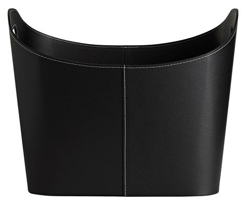 Vedkurv imitert skinn 50x48x38 cm