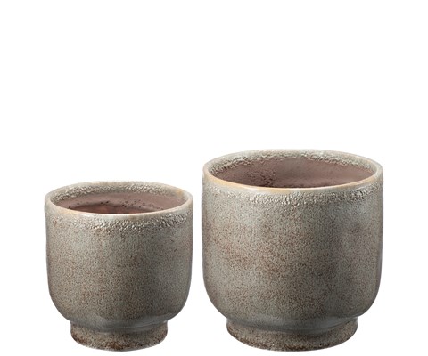 Blomsterpotte Claus sett à 2 stk grå