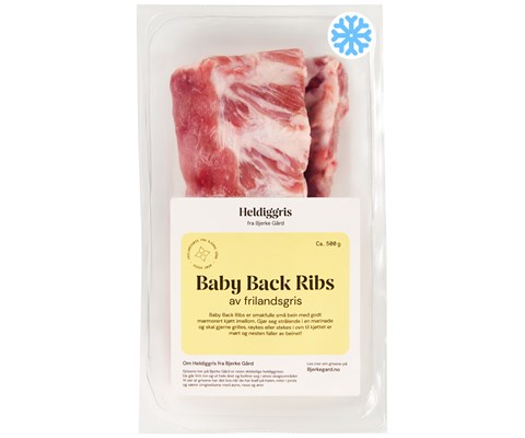 Fryst Baby Back Ribs Frilandsgris 500 g