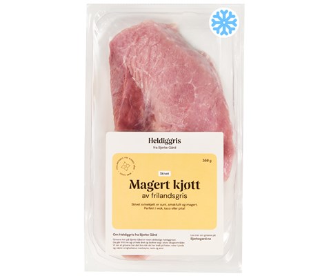 Fryst Skivet Magert Kjøtt Frilandsgris