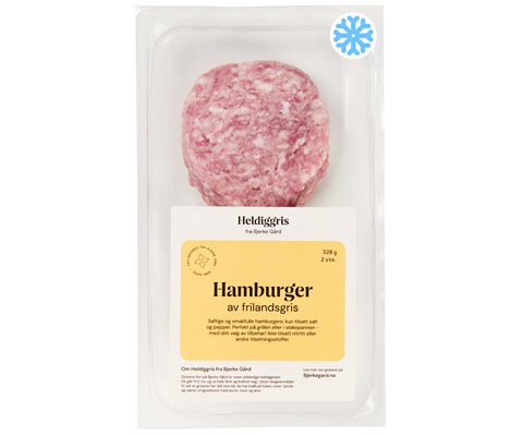 Fryst Hamburger av Frilandsgris 2 pk