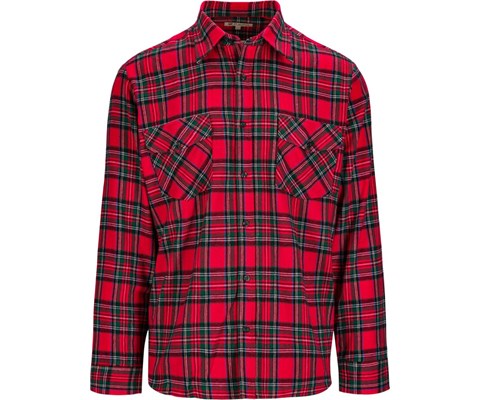Flanellskjorte rød