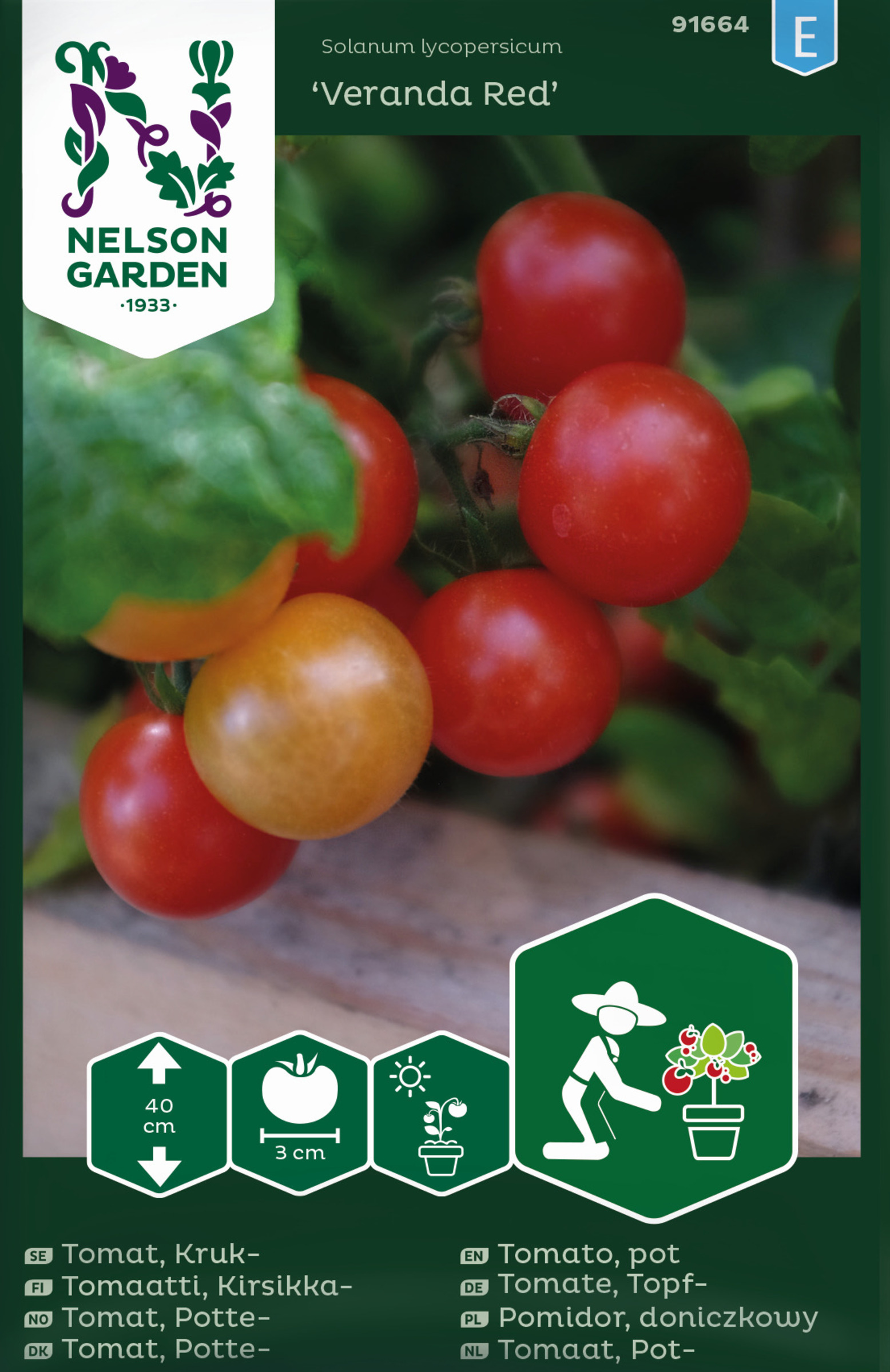 Frø cherrytomat potte Veranda Red